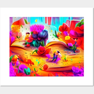 Colorful Flower Art Posters and Art